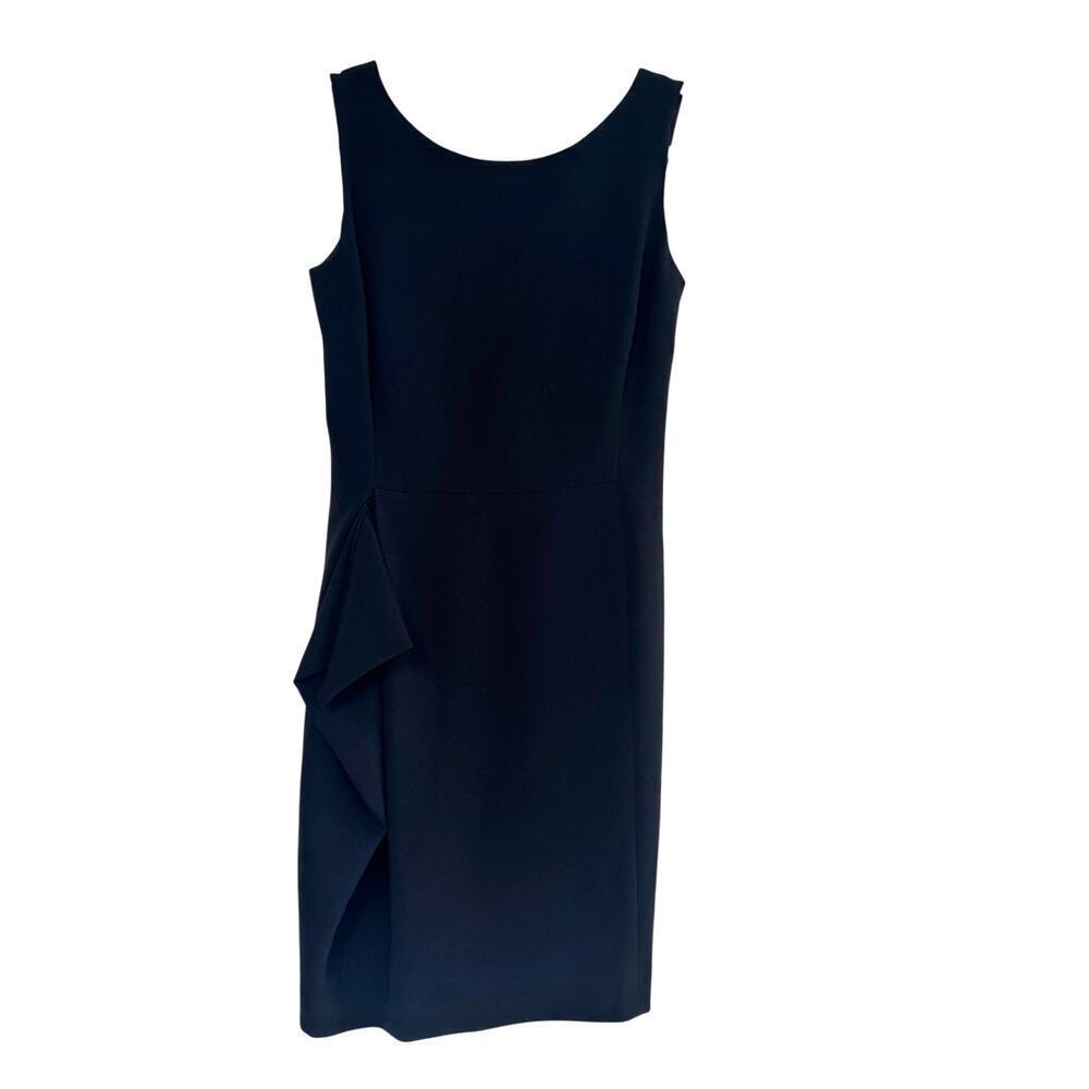 Moschino sleeveless ruffle open back Black women’s size 8 mini dress classic